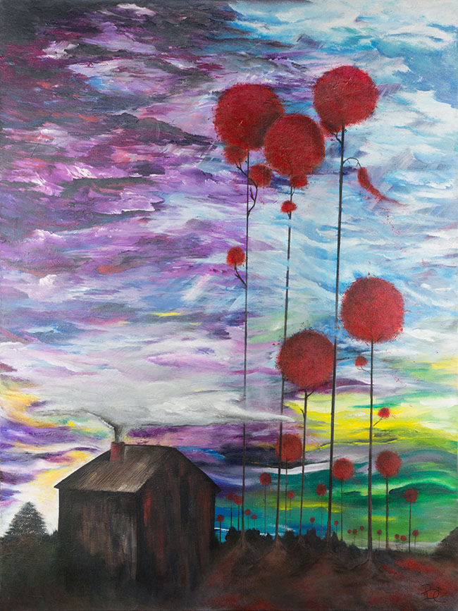 fluffy balloons by artist, Briden Schueren